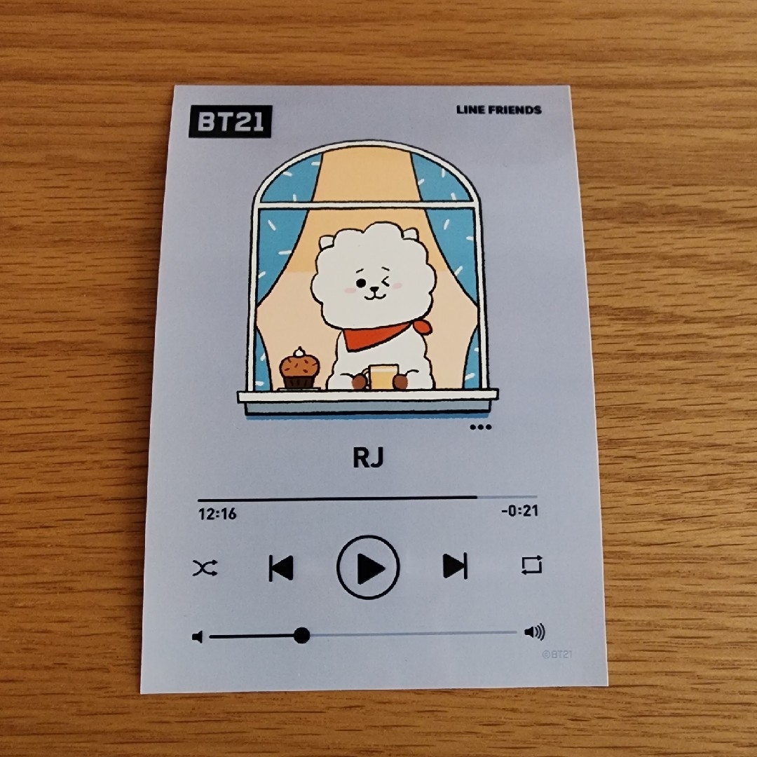 BT21(ビーティーイシビル)のBT21 ランダムプロマイド L判 ★RJ エンタメ/ホビーのタレントグッズ(アイドルグッズ)の商品写真