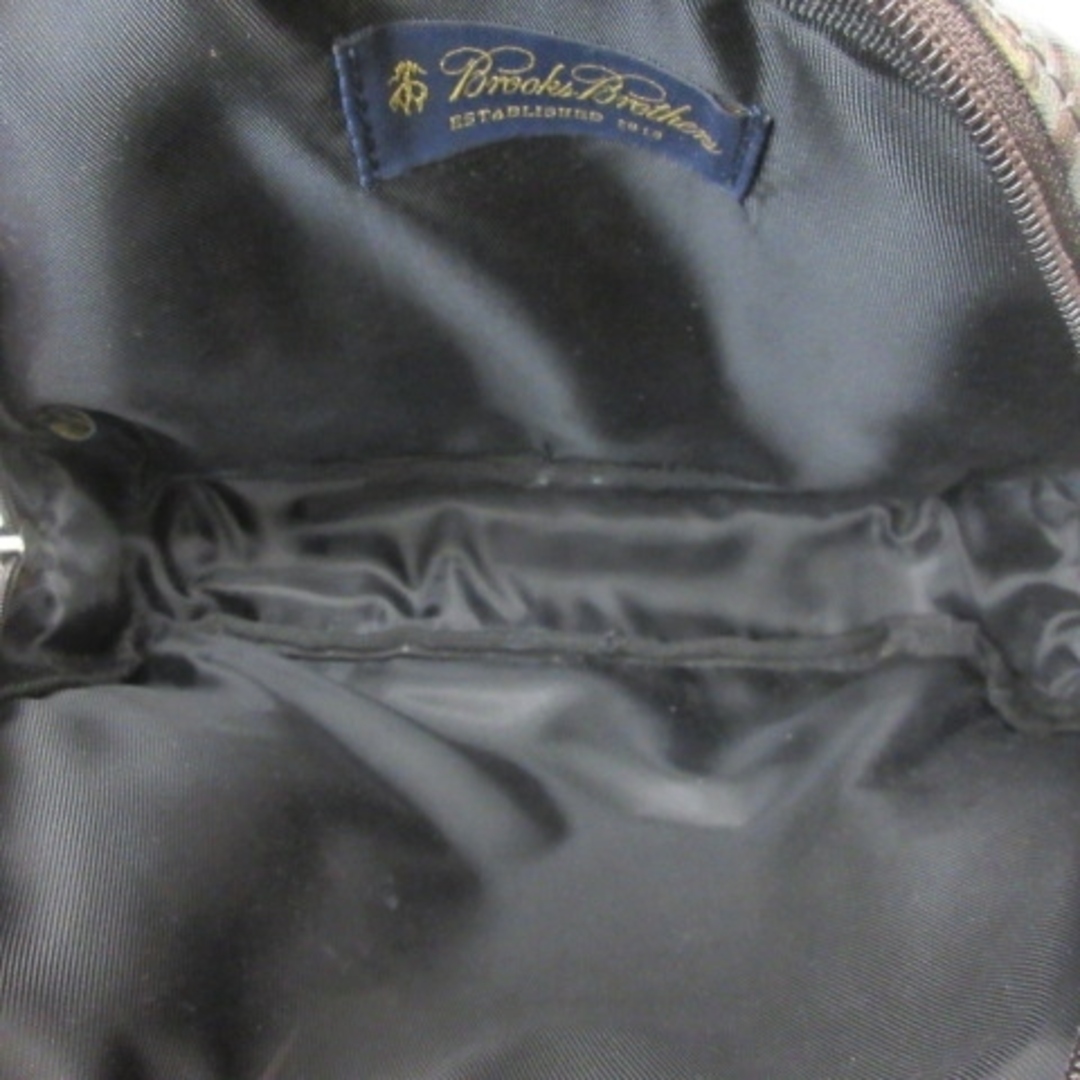 Brooks Brothers(ブルックスブラザース)のブルックスブラザーズ 美品 花柄 ポーチ ミニポーチ エナメル 茶 ブラウン系 レディースのファッション小物(ポーチ)の商品写真