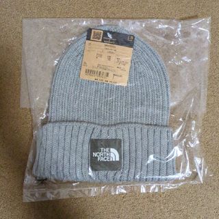 ザノースフェイス(THE NORTH FACE)のTHE NORTH FACE グレー　ロゴビーニー　カプッチョリッド　ニット帽(ニット帽/ビーニー)