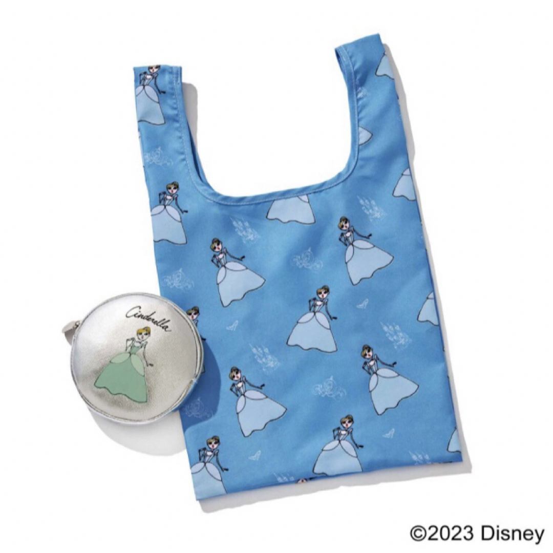 Disney(ディズニー)の♡新品♡sweet 1月号 付録 シンデレラ エコバッグ＆メタリックポーチ レディースのバッグ(エコバッグ)の商品写真