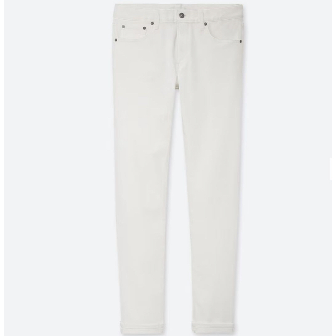 UNIQLO(ユニクロ)の新品●ユニクロ ストレッチセルビッジスリムフィットジーンズ 36(91cm) 白 メンズのパンツ(デニム/ジーンズ)の商品写真