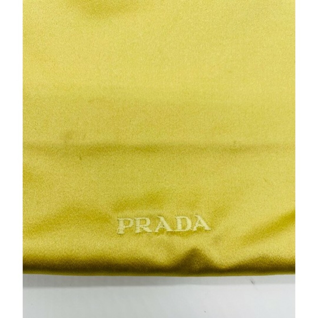 PRADA(プラダ)の【PRADA】極美品 ハンドバッグ サテン イエロー テスート プラダ レディースのバッグ(ハンドバッグ)の商品写真
