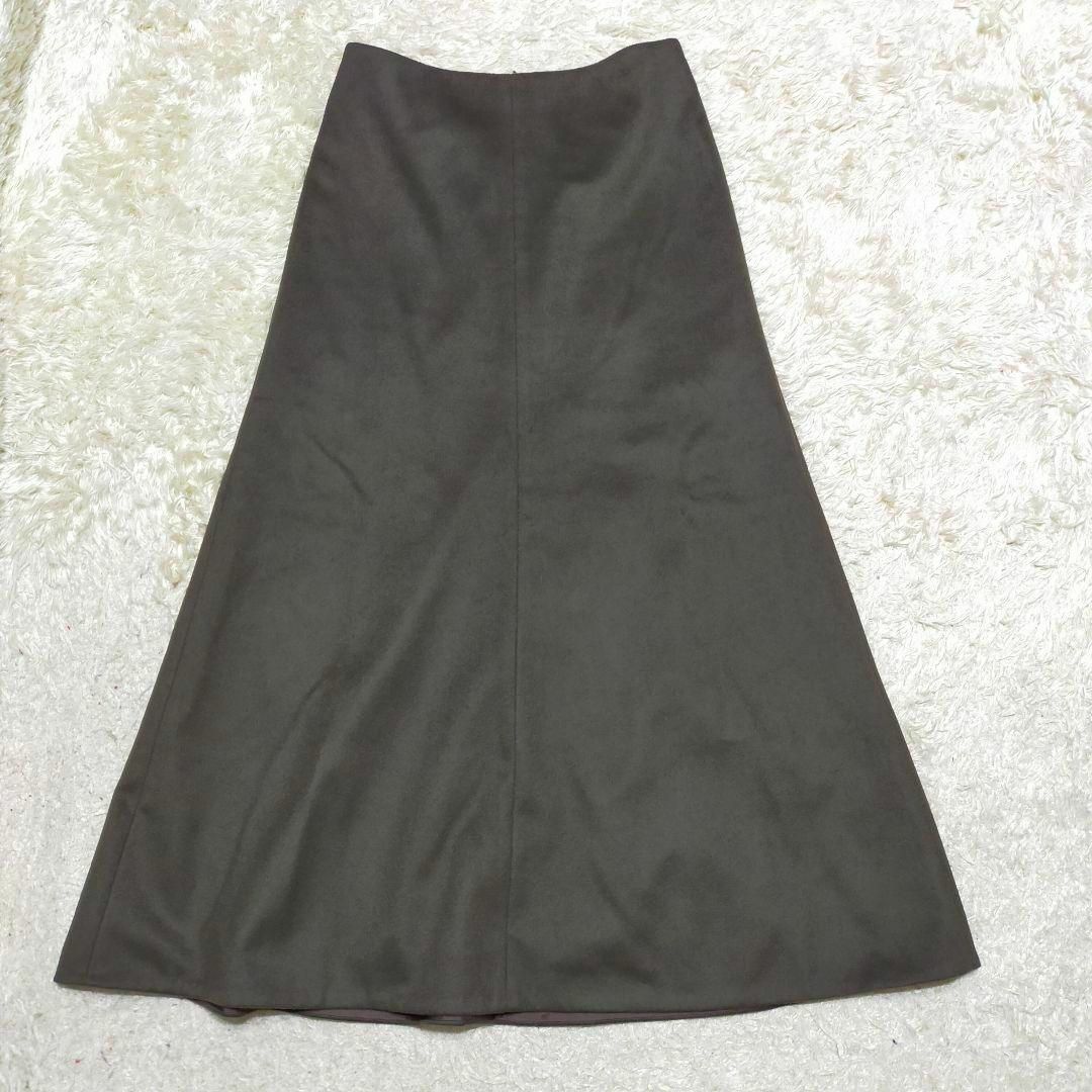 近年モデル　エブリデイアイライク　ロングフレアスカート　カーキスカート