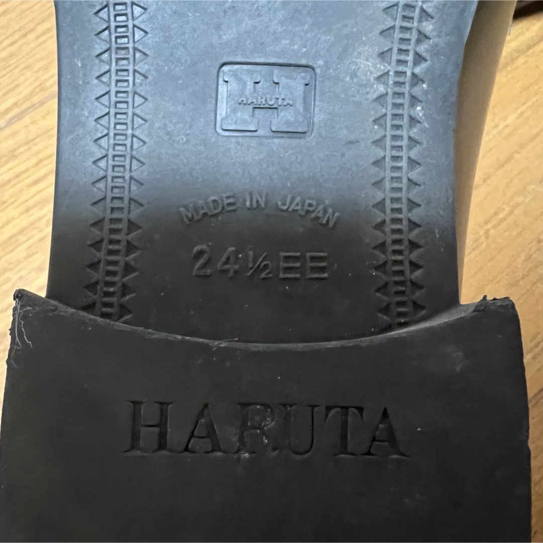 HARUTA(ハルタ)のHARUTA（ハルタ） 黒 ローファー 中古24.5cm ブラックEE キッズ/ベビー/マタニティのキッズ靴/シューズ(15cm~)(ローファー)の商品写真