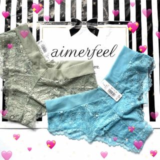 エメフィール(aimer feel)のaimerfeel  エメフィール　ハーフバックショーツ　レースショーツ　L(ショーツ)