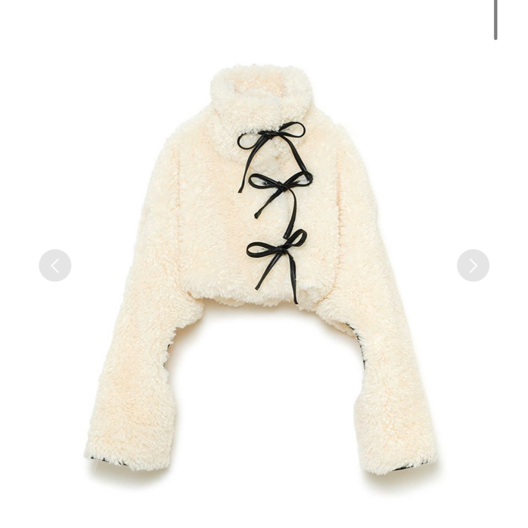 【新品未使用】Synthetic Fur Lace-up Cardigan レディースのジャケット/アウター(毛皮/ファーコート)の商品写真