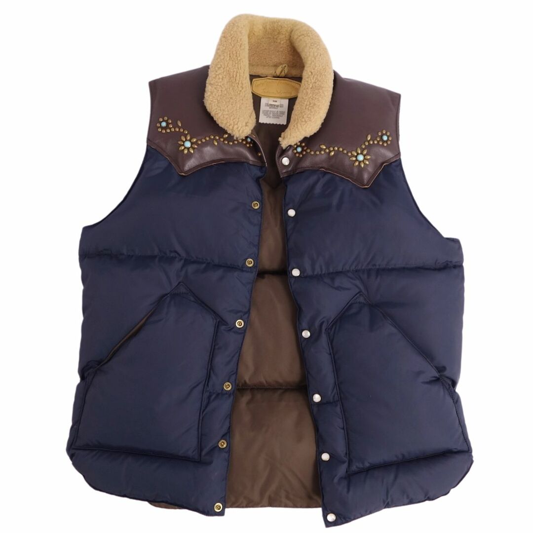 ロッキーマウンテンフェザーベッド Rocky Mountain FeatherBed ベスト ダウンベスト ジレ HTC別注 スタッズ ムートン シープスキン アウター メンズ 38(M相当) ネイビー/ブラウン ロッキーマウンテンフェザーベッド Rocky Mountain FeatherBed ベスト ダウンベスト ジレ HTC別注 スタッズ ムートン シープスキン アウター メンズ 38(M相当) ネイビー/ブラウン