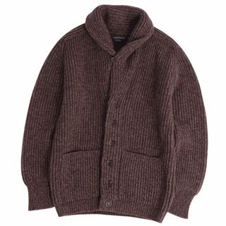 美品 ベグ アンド コー BEGG X CO ニット カーディガン ロングスリーブ 長袖 カシミヤ100％ トップス メンズ 38(M相当) ブラウン(カーディガン)