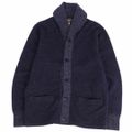 美品 ダブルアールエル RRL Ralph Lauren ニット カーディガン ショールカラー ロングスリーブ 長袖 コットン ウール トップス メンズ M ネイビー