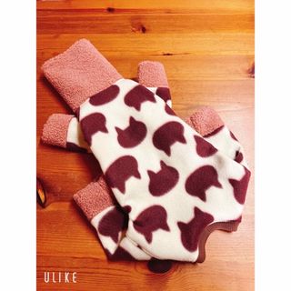 めりこ様専用♡イタグレ服 フリース×ボアロンパース/スヌードロンパース(犬)