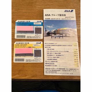 エーエヌエー(ゼンニッポンクウユ)(ANA(全日本空輸))のANA株主優待券 2枚 全日空 ANAグループ優待券付き(その他)