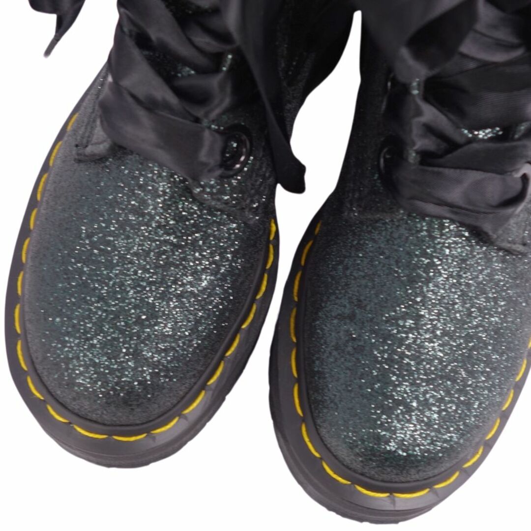 Dr.Martens(ドクターマーチン)の美品 ドクターマーチン Dr.Martens ブーツ MOLLY GLTR レースアップ グリッター シューズ 靴 レディース UK3(22cm相当) グリーン レディースの靴/シューズ(ブーツ)の商品写真