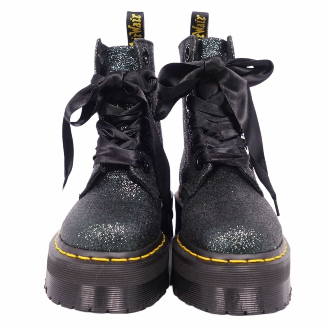 Dr.Martens(ドクターマーチン)の美品 ドクターマーチン Dr.Martens ブーツ MOLLY GLTR レースアップ グリッター シューズ 靴 レディース UK3(22cm相当) グリーン レディースの靴/シューズ(ブーツ)の商品写真