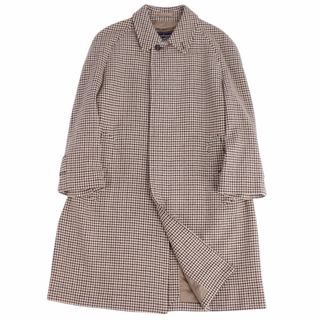 バーバリー(BURBERRY)の美品 Vintage バーバリー Burberrys コート ステンカラーコート バルマカーンコート 千鳥格子 カシミヤ ウール アウター メンズ 88-160(S相当) ベージュ(ステンカラーコート)