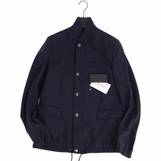 極美品 ディーゼル DIESEL BLACK GOLD ジャケット ジップアップ ウール ドローコード アウター メンズ 44(S相当) ネイビー(その他)