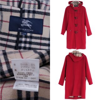 美品 バーバリー ロンドン BURBERRY LONDON コート ダッフルコート ウール 裏チェック アウター レディース 160A レッド 美品 バーバリー ロンドン BURBERRY LONDON コート ダッフルコート ウール 裏チェック アウター レディース 160A レッド