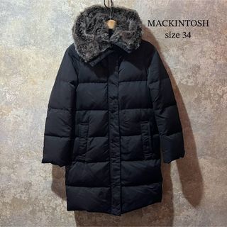 37cm袖丈良品◎正規品 MACKINTOSH LONDON マッキントッシュロンドン G5A01-443-28 レディース ダウンライナー付き ステンカラーコート ネイビー 38