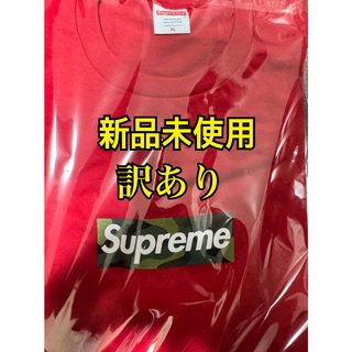Supreme ロンT red camo sTシャツ/カットソー(七分/長袖)