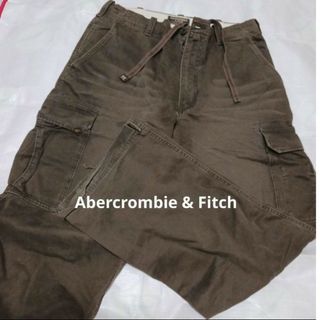 アバクロンビーアンドフィッチ(Abercrombie&Fitch)のアバクロ　ブラウン　ダメージ(ワークパンツ/カーゴパンツ)