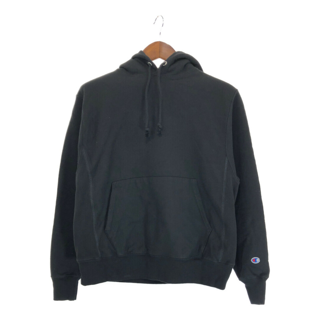 Champion(チャンピオン)の2000年代～ Champion チャンピオン TRUCKREPAIR パーカー ブラック (レディース Ⅿ) 中古 古着 P4329 レディースのトップス(パーカー)の商品写真