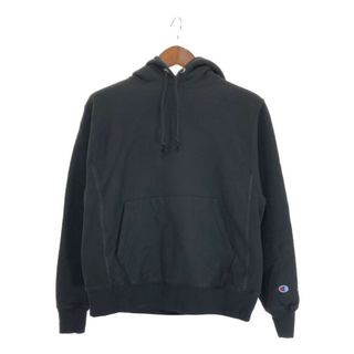 チャンピオン(Champion)の2000年代～ Champion チャンピオン TRUCKREPAIR パーカー ブラック (レディース Ⅿ) 中古 古着 P4329(パーカー)