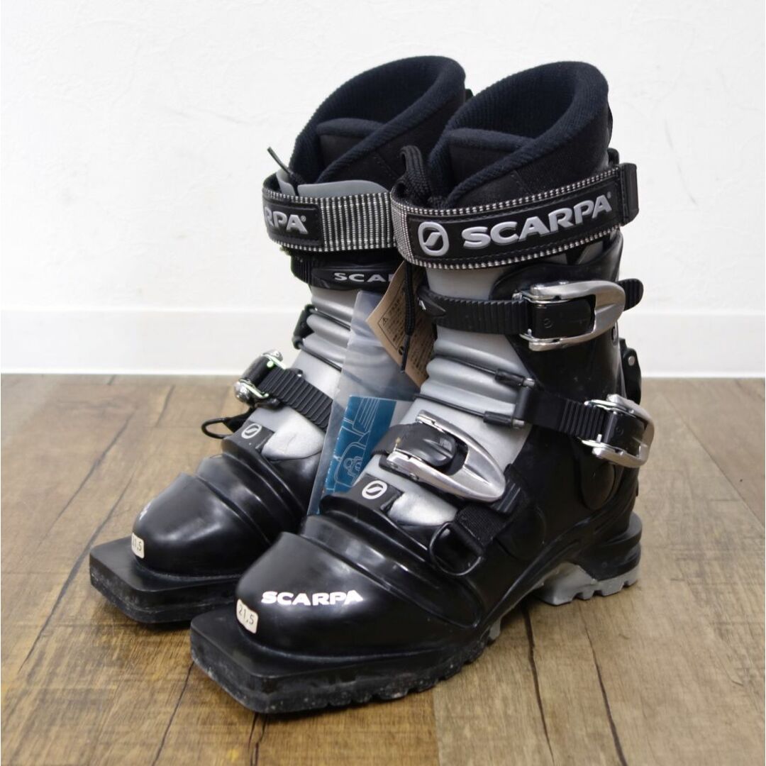 未使用 スカルパ SCARPA SCARPA テレマーク スキー ブーツ T2 21.5cm 3バックル 75ｍｍ バックカントリー 山スキー アウトドア表記サイズ215cm