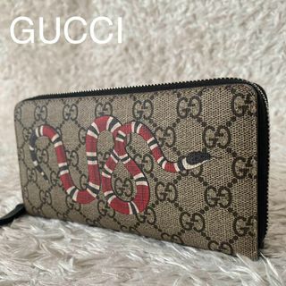 Gucci - GUCCI アニマリエ レザー ジップアラウンド ウォレット レザー