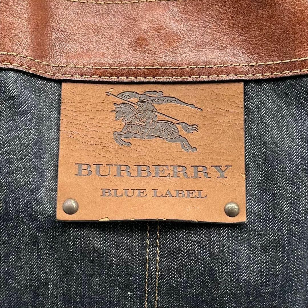 BURBERRY(バーバリー)の美品 BURBERRY 2657 バーバリー A4トートバッグ デニム レザー その他のその他(その他)の商品写真