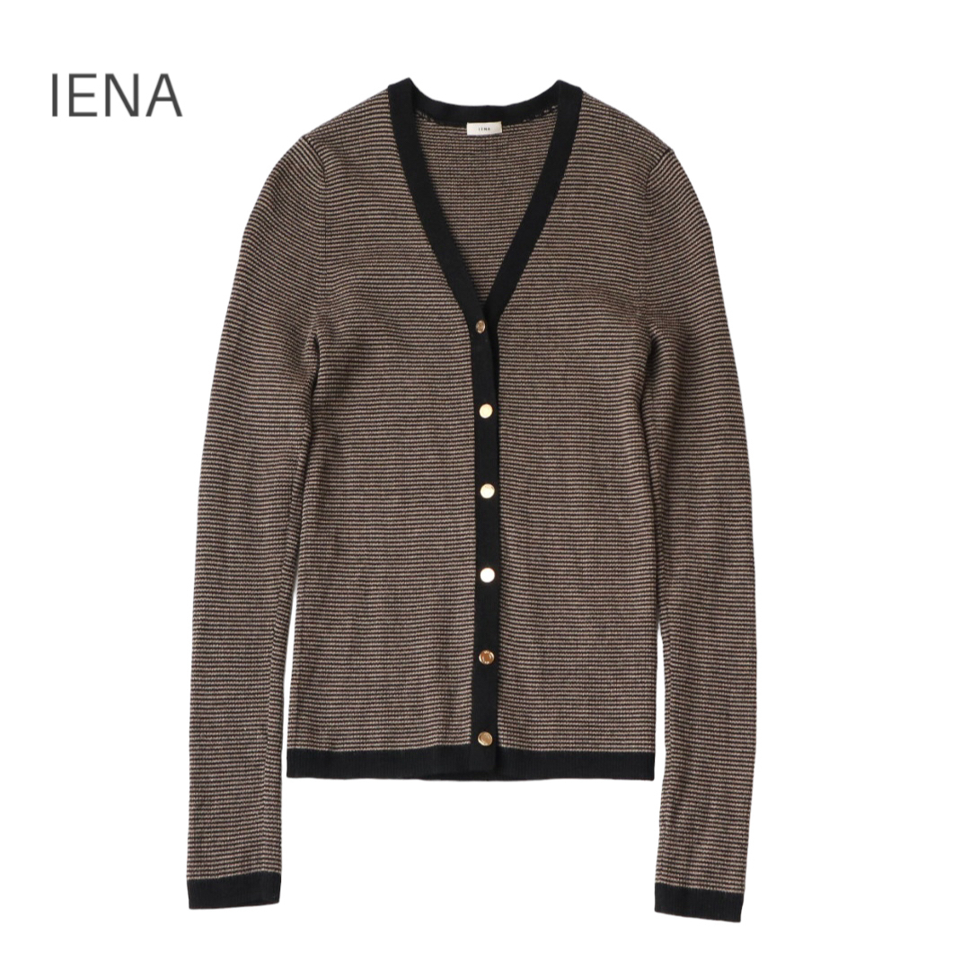 IENA(イエナ)のIENA 2x1リブVネックカーディガン レディースのトップス(カーディガン)の商品写真