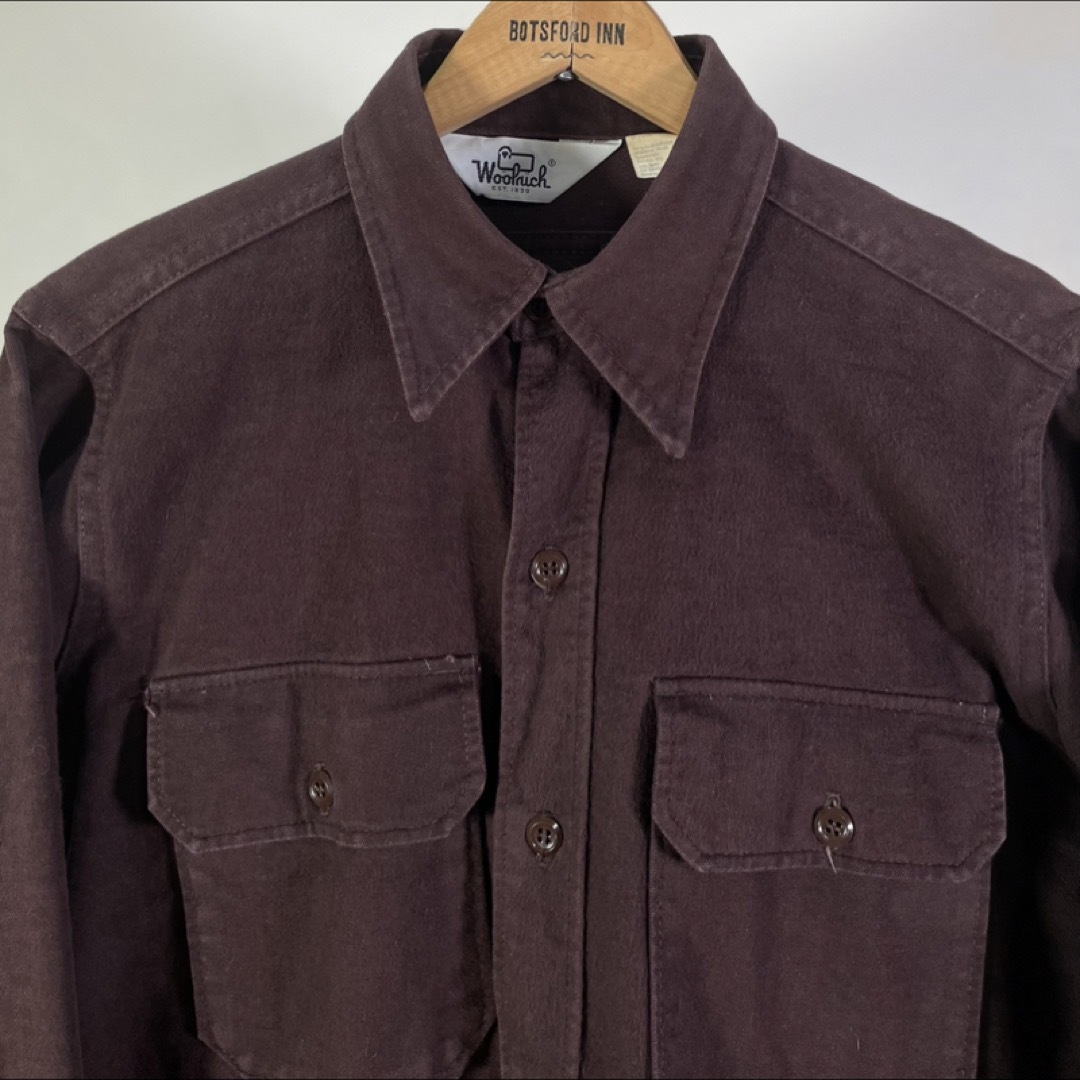 WOOLRICH(ウールリッチ)の良品 70s USA製 woolrich シャモアクロスシャツ ブラウン　M メンズのトップス(シャツ)の商品写真