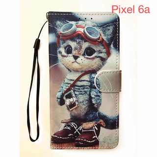 グーグルピクセル(Google Pixel)のPixel 6a ケース ピクセル 手帳型 かわいい 子猫 猫(Androidケース)