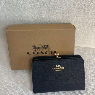 コーチ(COACH)のCOACHアウトレット二つ折財布ブラック(財布)