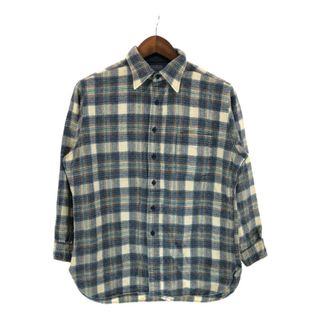 ペンドルトン(PENDLETON)のSALE///// 70年代 USA製 PENDLETON ペンドルトン 長袖シャツ アメカジ チェック柄 マルチカラー (メンズ XL) 中古 古着 P4829(シャツ)