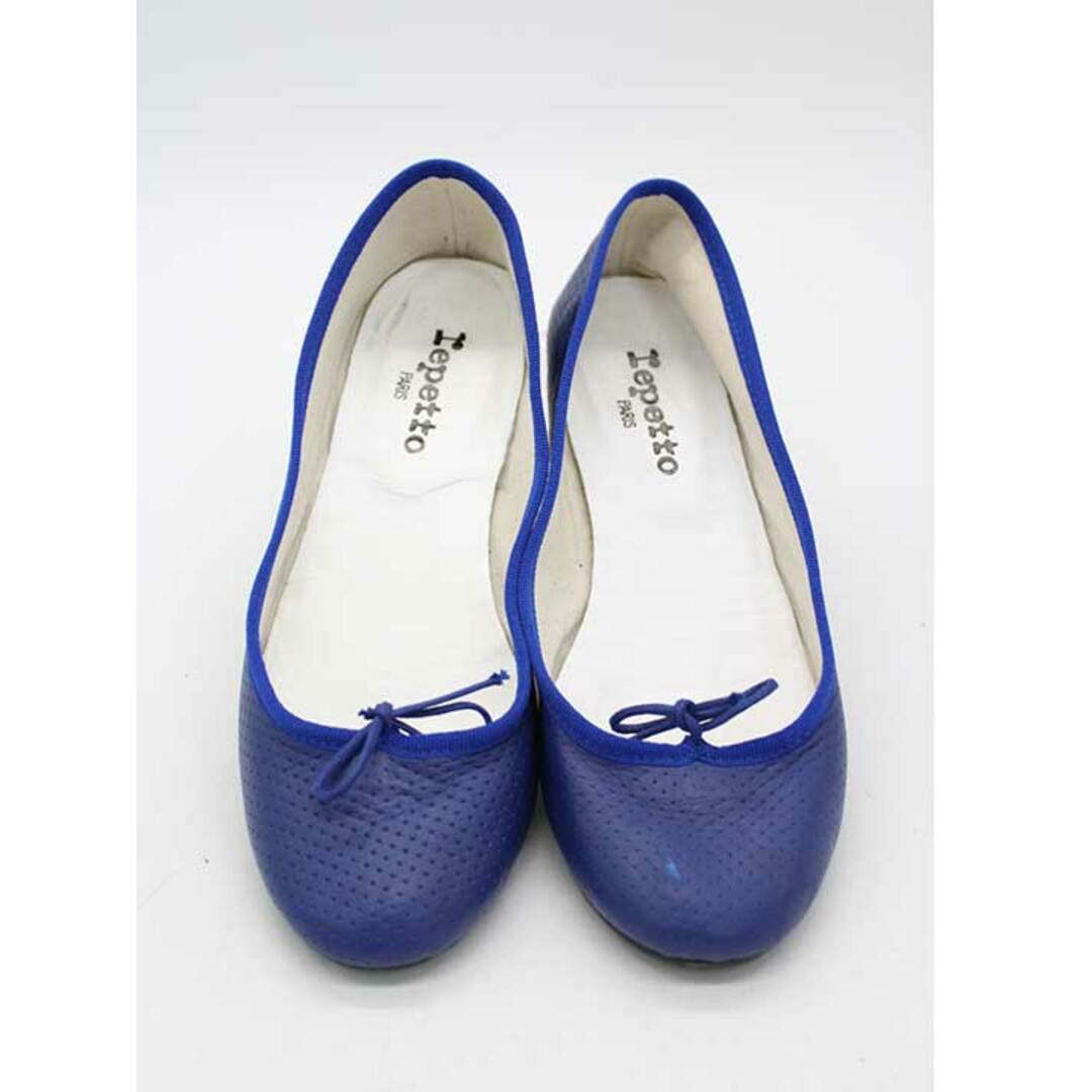 repetto(レペット)の【新入荷】★repetto/レペット★ リボンフラットシューズ/バレエシューズ/おしゃれ/シンプル/靴  ブルー/青 レディース  39cm 【中古】春夏秋冬 822132 レディースの靴/シューズ(バレエシューズ)の商品写真