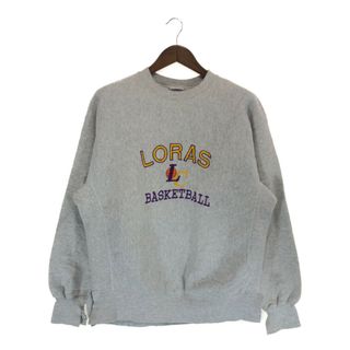 リー(Lee)のSALE///// 90年代 USA製 Lee リー LORAS ローラス大学 スウェット 刺繍  カレッジ グレー (メンズ XL) 中古 古着 P4866(スウェット)