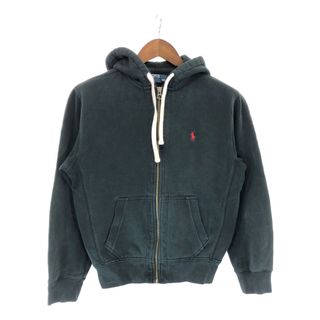 ポロラルフローレン(POLO RALPH LAUREN)のSALE/// 90年代 Polo by Ralph Lauren ポロ ラルフローレン フルジップ パーカー ブラック (メンズ S) 中古 古着 P4874(パーカー)