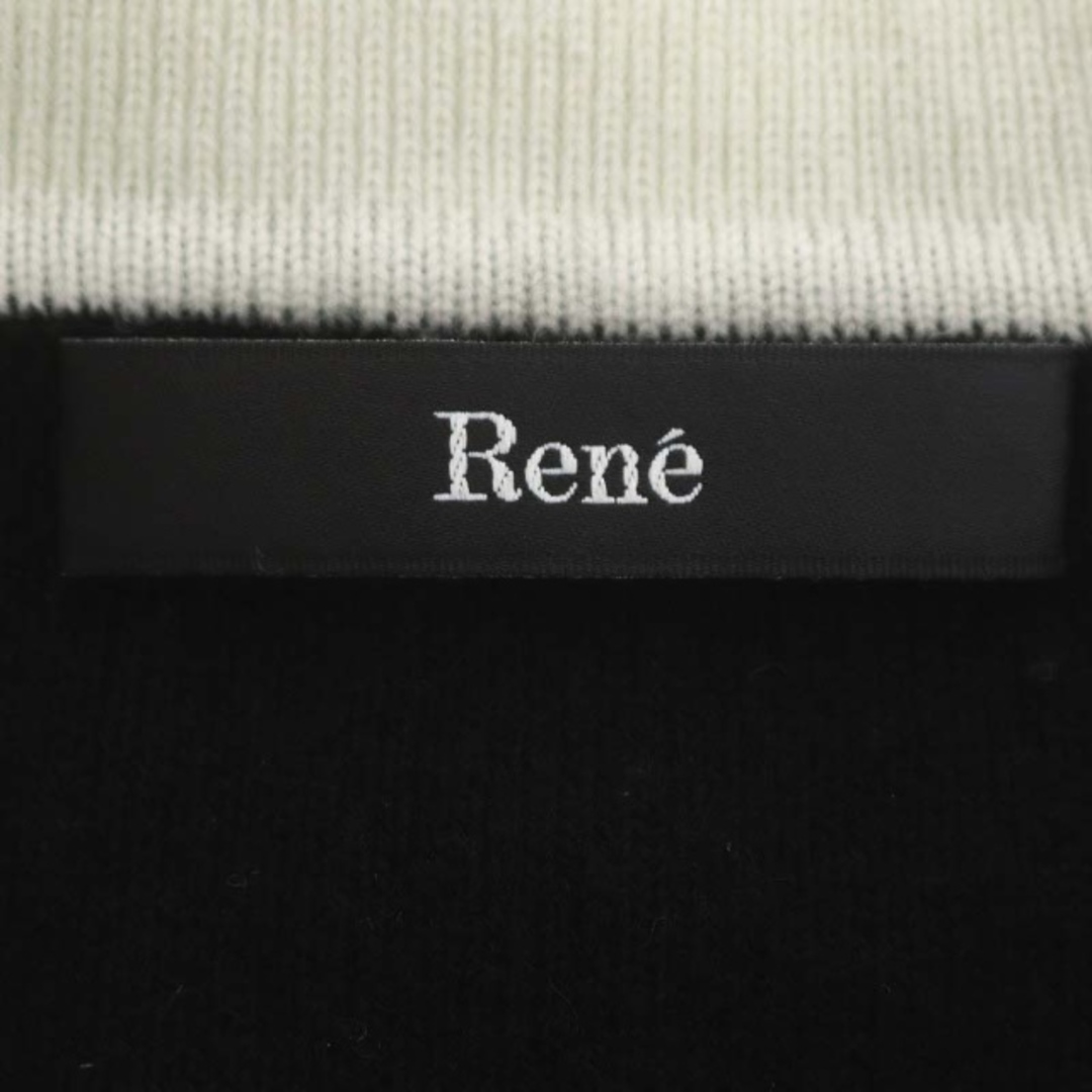 René(ルネ)のルネ カラー付き ニット セーター 長袖 34 黒 オフホワイト 5242030 レディースのトップス(ニット/セーター)の商品写真