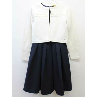 ポンポネット(pom ponette)の【新入荷!】▽ポンポネット/pom ponette▽165cm アンサンブル オフホワイト＆紺 フォーマル 入学式 卒業式 結婚式 発表会 謝恩会 冠婚葬祭【中古】子供服 キッズ kids ジュニア 女の子 fml 722132(その他)