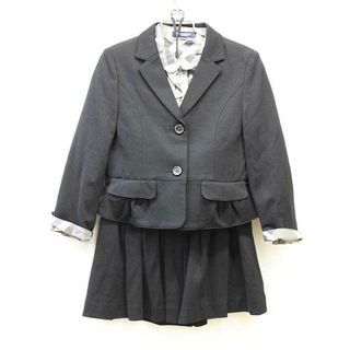 バーバリー(BURBERRY)の【新入荷!】▼バーバリー/BURBERRY▼120cm スーツ3点セット 黒×ベージュ×グレー フォーマル 入学式 卒園式 結婚式 冠婚葬祭 発表会 謝恩会【中古】子供服 キッズ kids 女の子 fml 622132(その他)