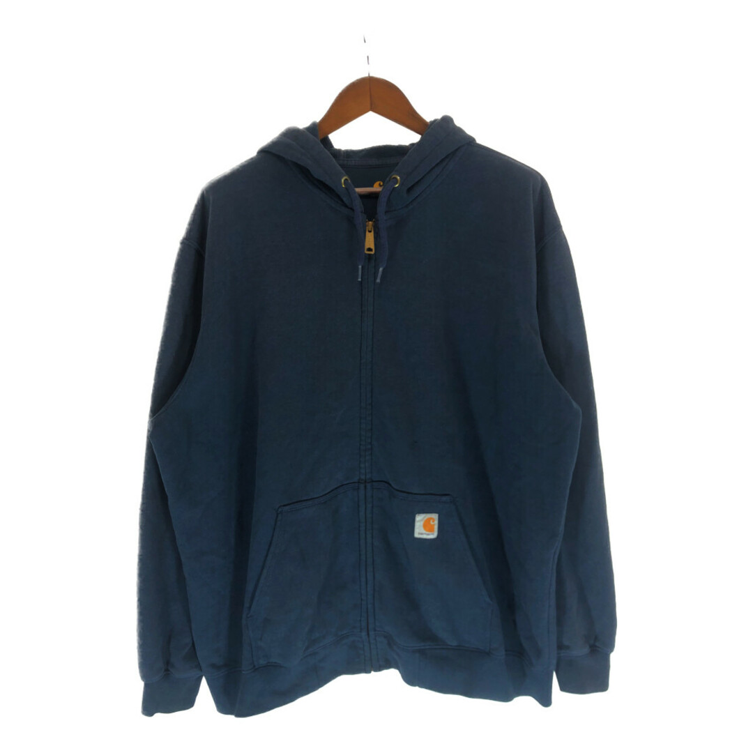 carhartt(カーハート)のSALE///// Carhartt カーハート MIDWEIGHT HOODED ZIP-FRONT SWEATSHIRT フーディー パーカー 大きいサイズ ネイビー (メンズ 2XL)  P4925 メンズのトップス(パーカー)の商品写真