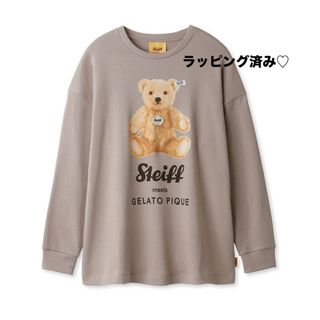 ジェラートピケ(gelato pique)のジェラートピケ　シュタイフ　コラボ　シャツ　ブラウン　茶色　フリー★新品(Tシャツ(長袖/七分))