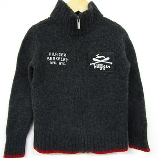 TOMMY HILFIGER - トミーヒルフィガー ニットジャケット ジップアップ キッズ 男の子用 110サイズ グレー TOMMY HILFIGER