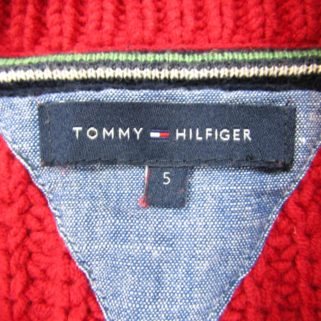 TOMMY HILFIGER(トミーヒルフィガー)のトミーヒルフィガー ニットジャケット カーディガン キッズ 男の子用 5サイズ レッド TOMMY HILFIGER キッズ/ベビー/マタニティのキッズ服女の子用(90cm~)(ニット)の商品写真