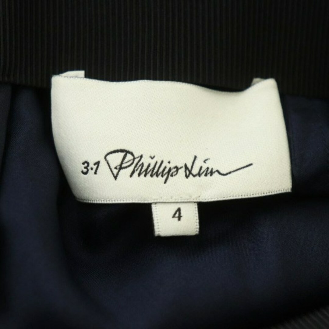3.1 Phillip Lim(スリーワンフィリップリム)の3.1 フィリップリム スカート ミニ フレア シルク 4 紺 アイボリー レディースのスカート(ミニスカート)の商品写真