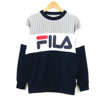 フィラ(FILA)のフィラ スウェット 長袖 スポーツウエア トップス メンズ Sサイズ ネイビー FILA(スウェット)