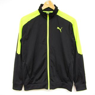 プーマ(PUMA)のプーマ 長袖ジャージ ジップアップ スポーツウエア キッズ 男の子用 160サイズ ブラック×イエロー PUMA(その他)