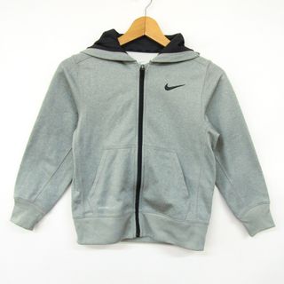 ナイキ(NIKE)のナイキ ジップアップパーカー スウェット スエット サーマフィット キッズ 男の子用 Sサイズ グレー NIKE(Tシャツ/カットソー)