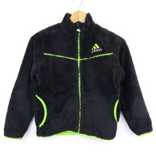 アディダス(adidas)のアディダス ボアフリースジャケット スポーツウエア キッズ 男の子用 140サイズ ブラック adidas(ジャケット/上着)