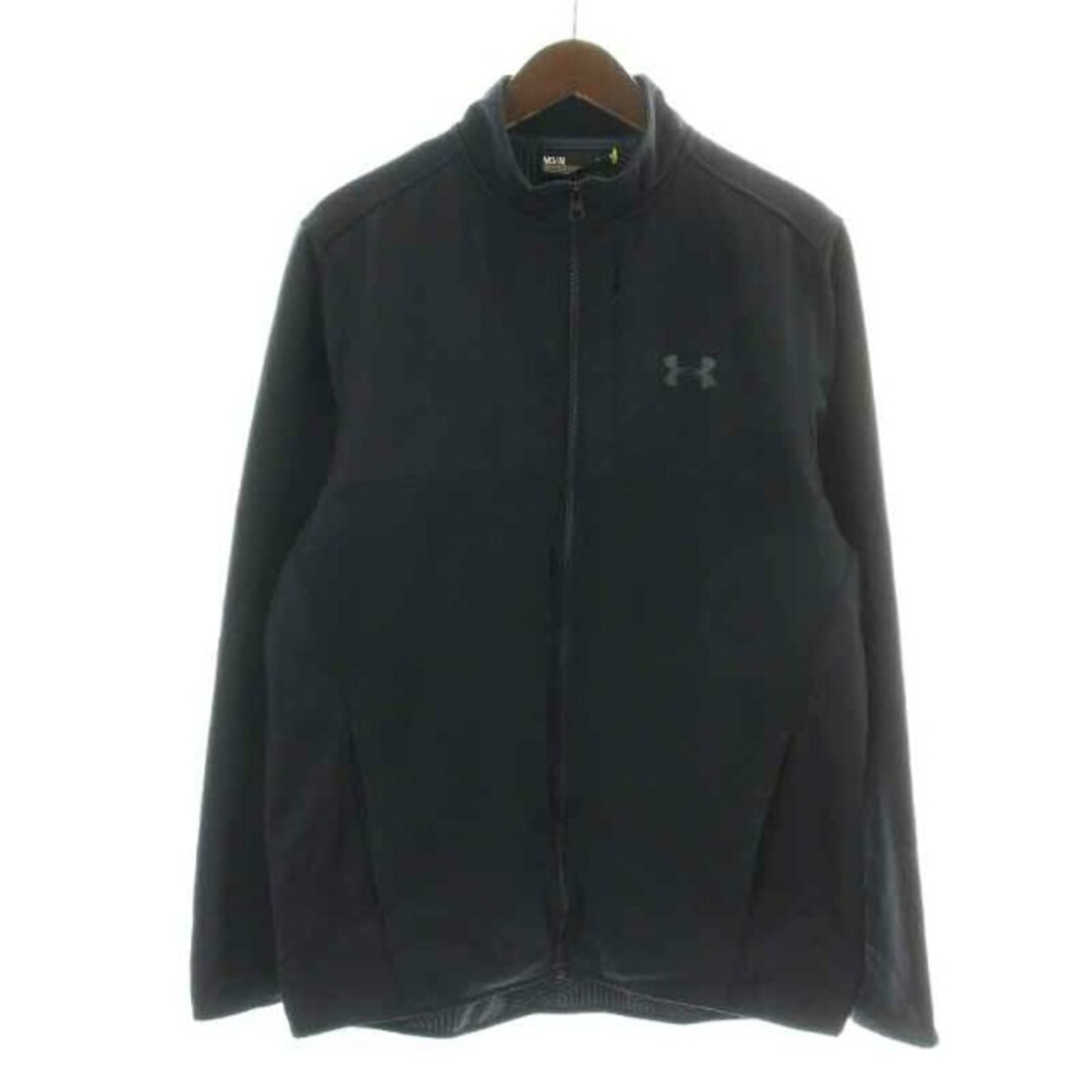 UNDER ARMOUR(アンダーアーマー)のUNDER ARMOUR フリースジャケット ブルゾン スタンドカラー M 黒 メンズのジャケット/アウター(ブルゾン)の商品写真