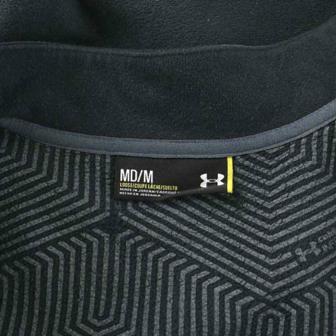 UNDER ARMOUR(アンダーアーマー)のUNDER ARMOUR フリースジャケット ブルゾン スタンドカラー M 黒 メンズのジャケット/アウター(ブルゾン)の商品写真